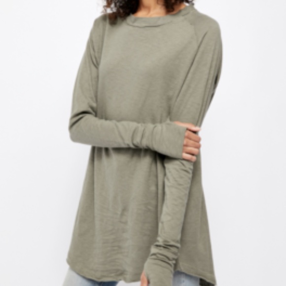 We The Free Arden Tee in Green - Picture 3 of 5